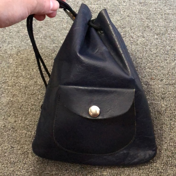 Vuarnet leather pouch vintage retro navy black silver - Picture 8 of 8